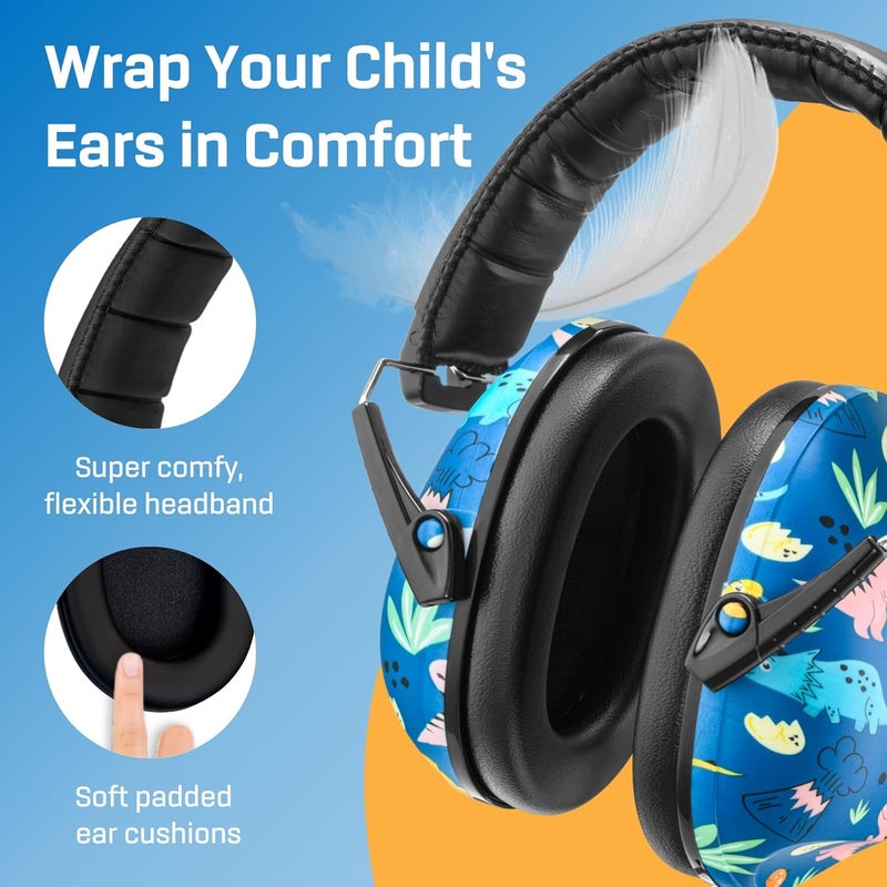 Vanderfields Hearing Protection Ear Muffs - Over 33 dB (2K Hz) Broad Noise Cancelling Sound Reduction Earmuffs for Kids 3-12 - Image 4